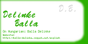 delinke balla business card